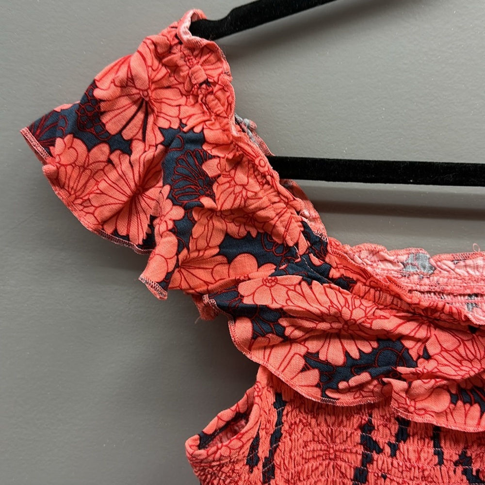 Floral Off-Shoulder Dress in Pink and Black size M <<5>> - Picture 6 of 6